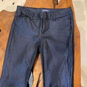 Size 4 Old Navy Pixie Mid-Rise Glittery Navy Pants
